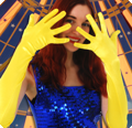 Long gloves yellow