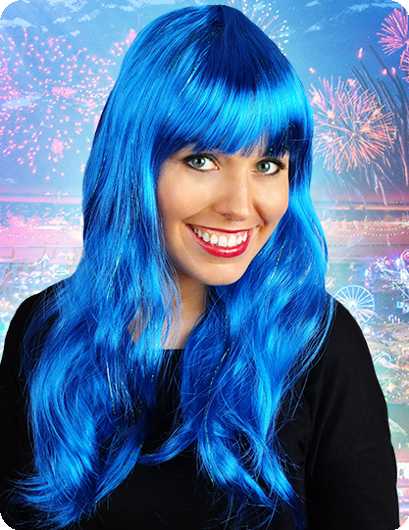 Long wig with fringe hotsell