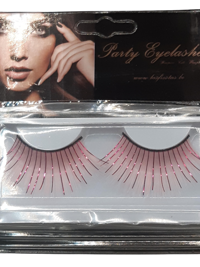 Longs cils roses avec paillettes