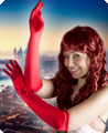 Longs gants rouges