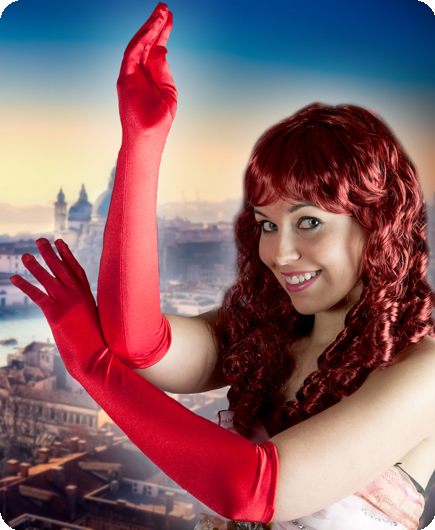 Longs gants rouges