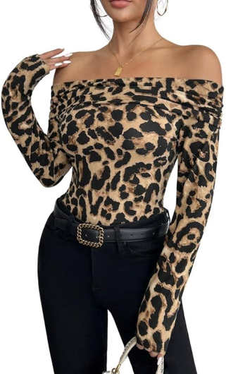 Luipaard blouse stretch