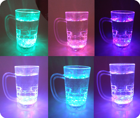 Luminous beer glass