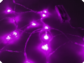 Lumières LED violettes 20 lumières 2m