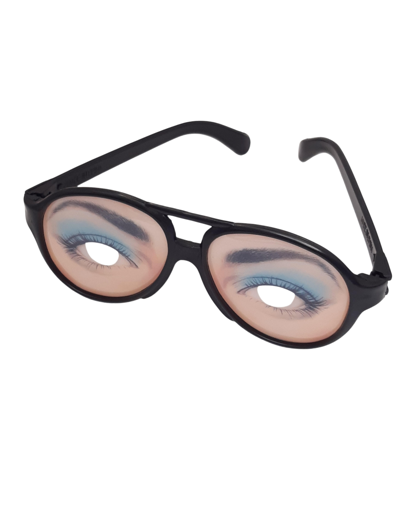Lunettes avec des yeux de femme