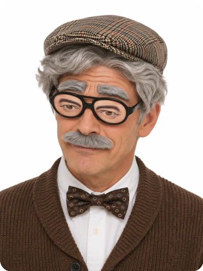 Lunettes avec des yeux d'homme