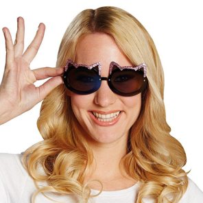 lunettes chat avec paillettes