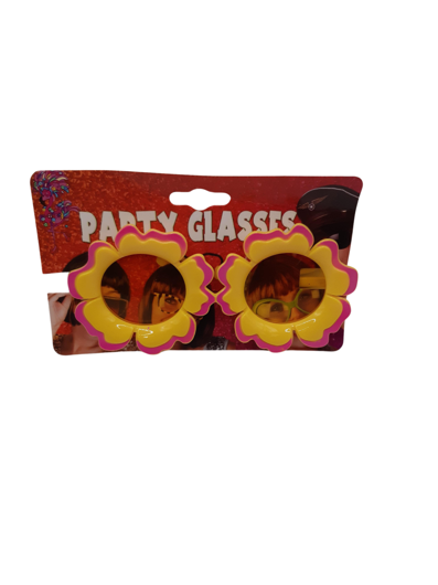 Lunettes de fleurs jaunes/roses