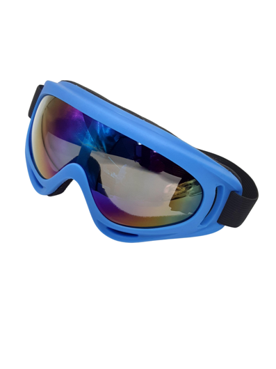 Lunettes de ski rétro années 80 bleues