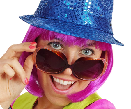 Lunettes disco rouge noir laser