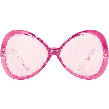 Lunettes Roses avec dentelle Blanche