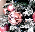 Luxe glitter grote Kerstballen roze 12 stuks