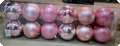 Luxe glitter grote Kerstballen roze 12 stuks
