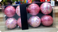Luxe glitter grote roze Kerstballen 8 stuks