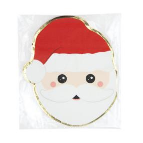 Luxe Kerst servietten 16 stuks Santa