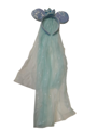 Luxe minnie diadeem met sluier blauw