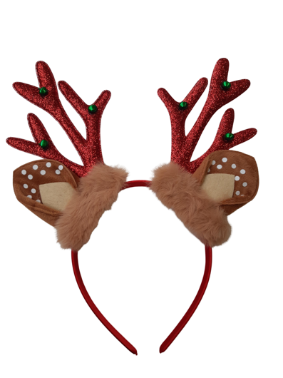 Luxe rendier kerst oortjes diadeem