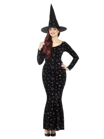 Luxe zwarte magie halloween jurk Ouija