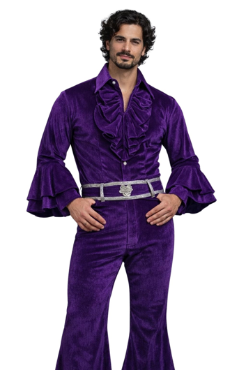 Luxury disco jumpsuit purple Nicole
