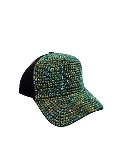 Luxury glitter cap Multicolor green