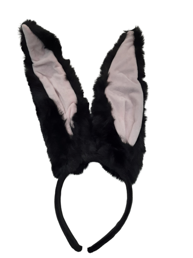 Luxury large rabbit ears black