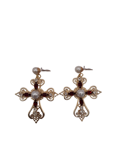 Luxury vampire earrings Cross