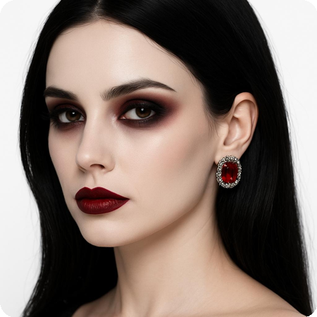 Luxury vampire medallion earrings