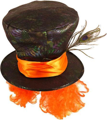 Mad Hatter Hat with Orange Wig