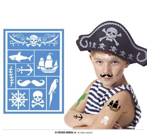 make-up stencil pirate