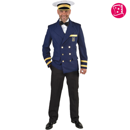 Manteau de capitaine bleu de luxe