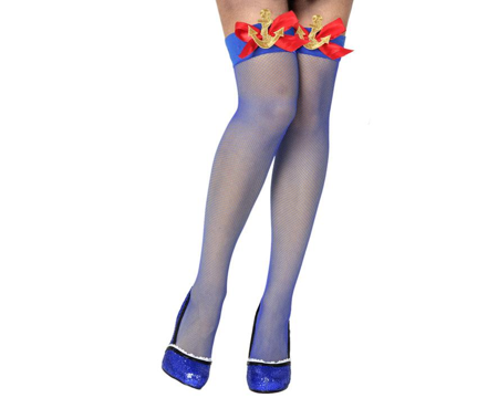 Marineblauwe Kniepanty met Ankeraccent