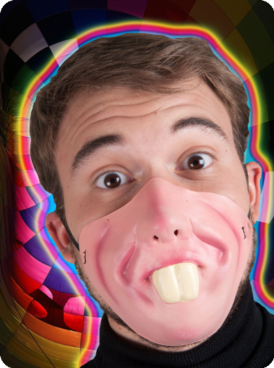 Mask large front teeth