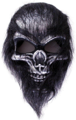 Masker doodshoofd aap met haar