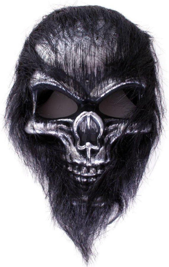 Masker doodshoofd aap met haar