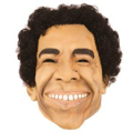 Masque homme avec coiffure afro noire