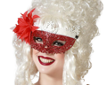 Masque pour les yeux avec paillettes rouges