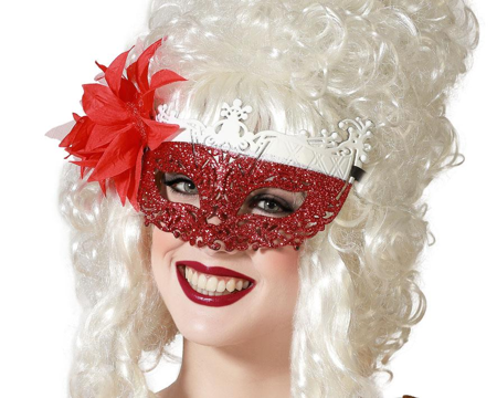 Masque pour les yeux avec paillettes rouges