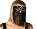 Masque pour les yeux noir avec des franges