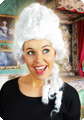 Medieval high wig white