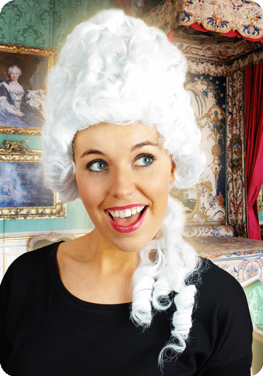 Medieval high wig white