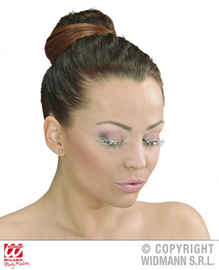 Metallic Zilver Plak Wimpers - Feestelijke Look