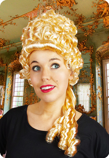 Middeleeuwse Marie-antoinette pruik blond