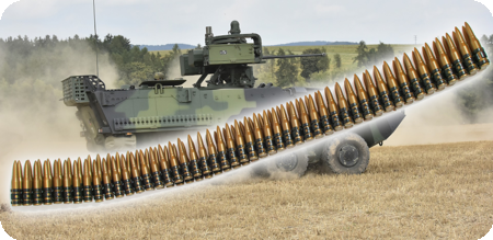 Military bullet belt plastic