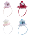Mini Chapeau Gâteau Pailletté Sur un Bandeau