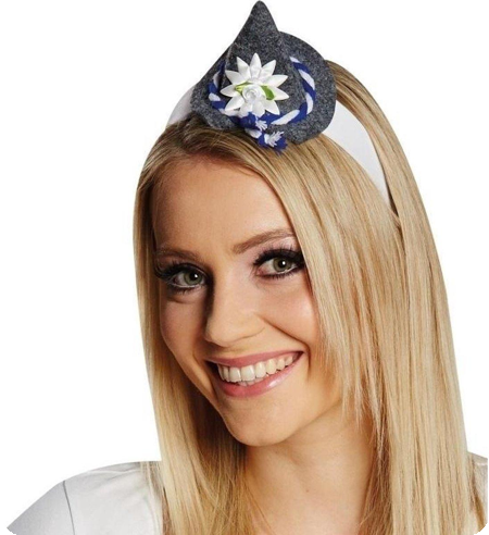 Mini chapeau tyrolien sur serre-tête