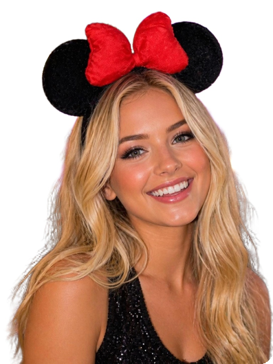 Minnie Mouse ears with red bow Luxe