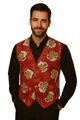 Mouwloze carnaval ondervest met print