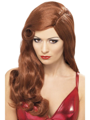 Movie star wig chestnut brown with waves