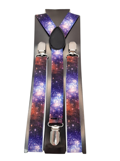 Multicolor Paarse Space Bretellen