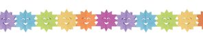 multicolor party garland with suns 18 x 18 x 360 cm